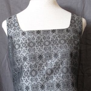 ANN TAYLOR DAMASK SILK SHELL - SIZE 8